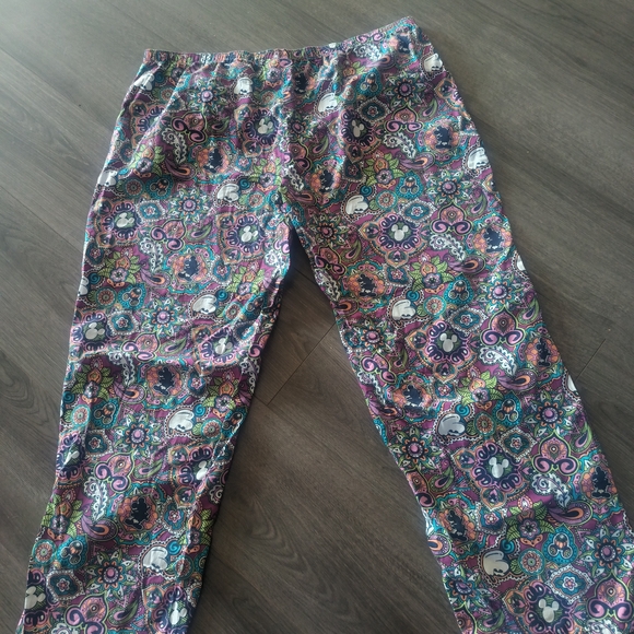 Disney Parks Mickey Mouse Paisley Pajama Bottoms - Picture 1 of 6